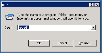 run windows -regedit